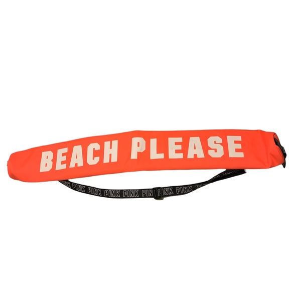 PINK VICTORIA’S SECRET BEACH PLEASE INSULATED 6 PACK COOLER CROSSBODY STRAP - Picture 2 of 8